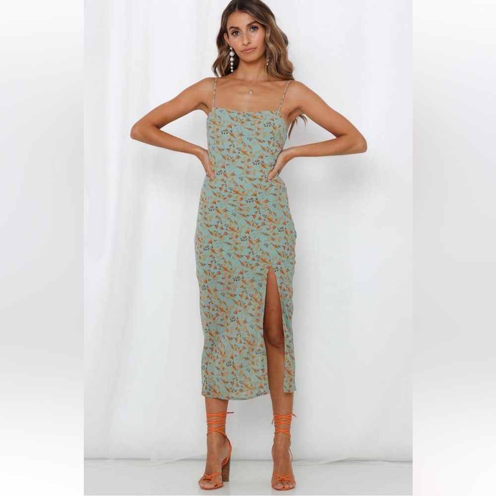 Hello Molly Coventry midi dress sage